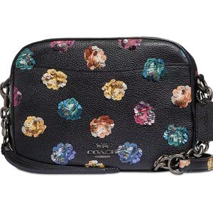 Coach Rainbow Rose Camera Bag in Pebble Leather